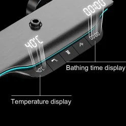 Kleenmac Ensemble de douche thermostatique intelligent avec affichage numérique modèle Amadis* Colonne De Douche Hydromassante