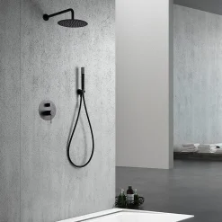 Imex Products Ensemble de douche TOUCHER à encastrer - Mitigeur monocommande Canon de fusil Ensemble encastré douchette + tête de douche