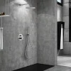Imex Products Ensemble de douche TOUCHER à encastrer - Mitigeur monocommande Nickel brossé Ensemble encastré douchette + tête de douche