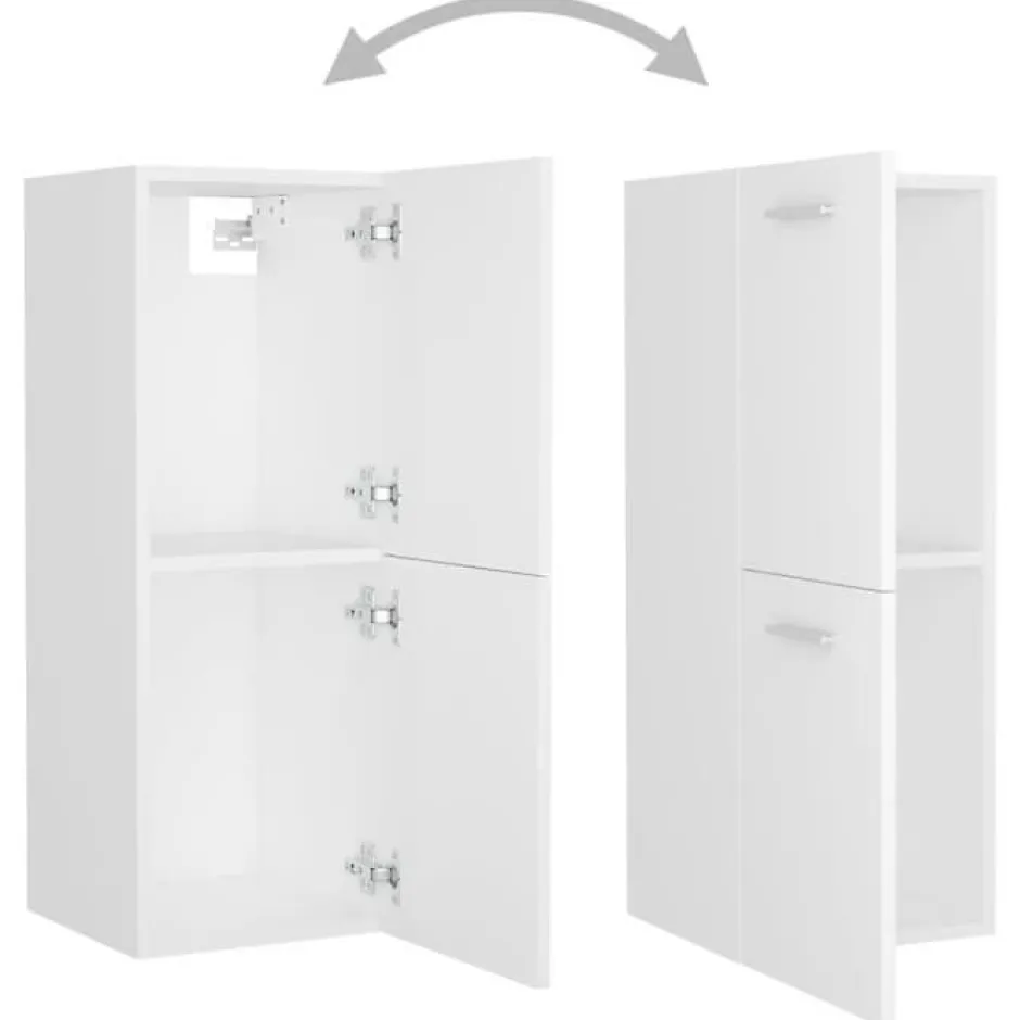 Vidaxl Ensemble de meubles de salle de bain - - 3070910 - Blanc - Bois d'ingénierie - Rangement spacieux* Ensemble Meuble De Salle De Bains