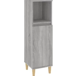 Vidaxl Ensemble de meubles de salle de bain 3 pcs Sonoma gris