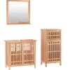 Vidaxl Ensemble de meubles de salle de bain 3 pcs Bois massif de noyer* Meuble Wc