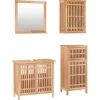 Vidaxl Ensemble de meubles de salle de bain 4 pcs Bois massif de noyer* Meuble Wc