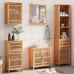 Vidaxl Ensemble de meubles de salle de bain 5 pcs bois massif de noyer* Meuble Wc