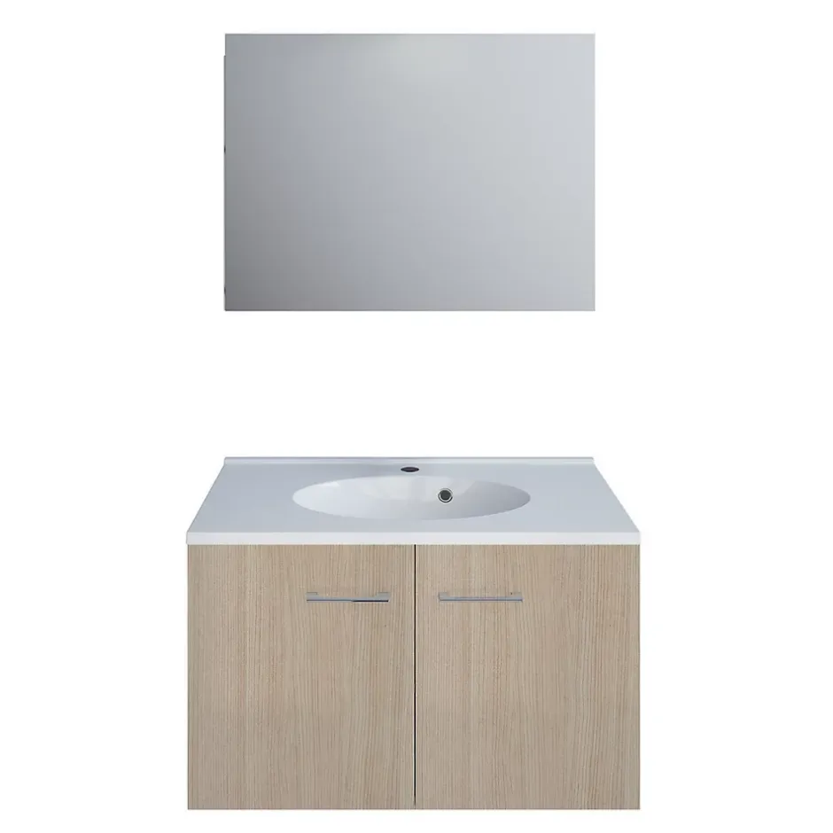 Allibert Ensemble de meubles One Pack - L 80 cm - Orme sable* Meuble Sous Lavabo
