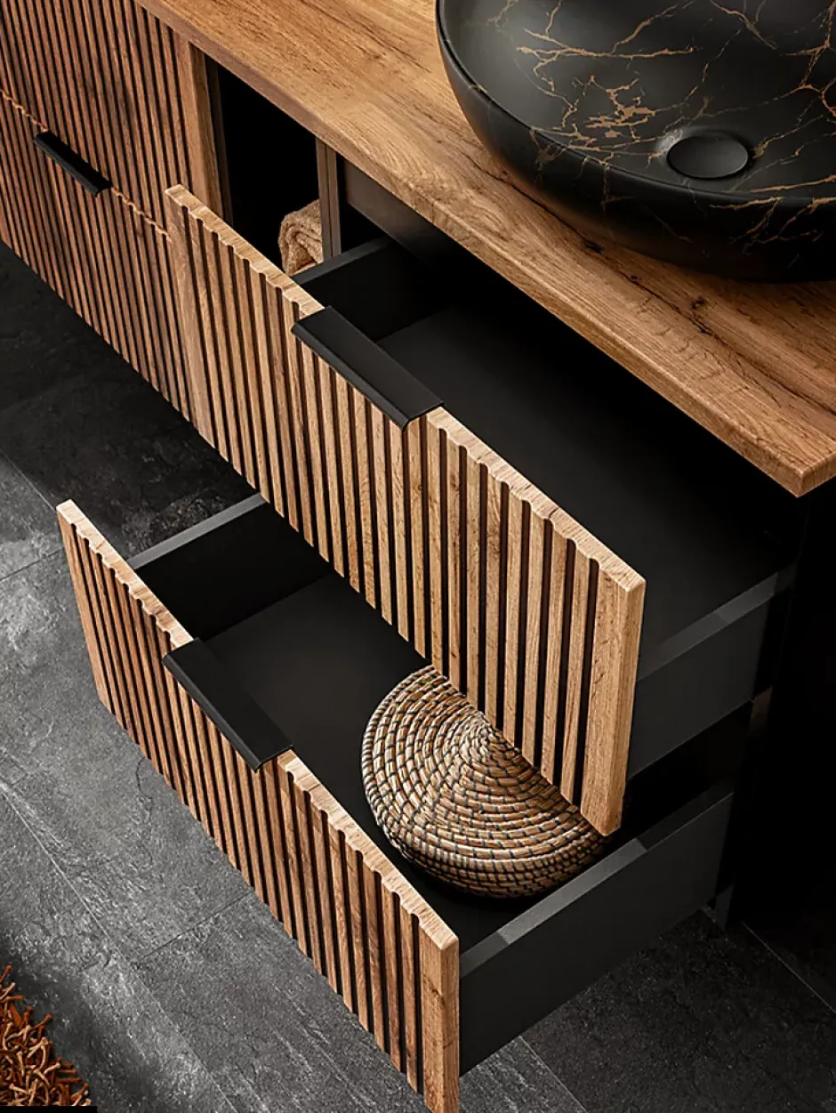 Otitec Ensemble de meubles sous vasque - 60 cm - avec Vasque - WOTANIA