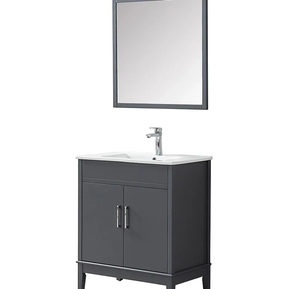 Wilsa Ensemble de salle de bain gri 75 cm