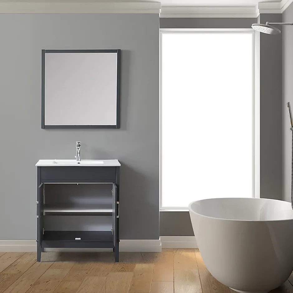 Wilsa Ensemble de salle de bain gri 75 cm