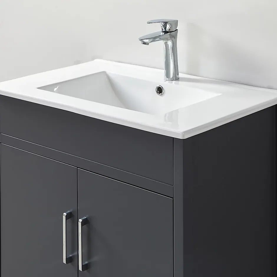 Wilsa Ensemble de salle de bain gri 75 cm