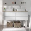 Mob-In Ensemble double vasque suspendu SORRENTO 120cm* Ensemble Meuble De Salle De Bains