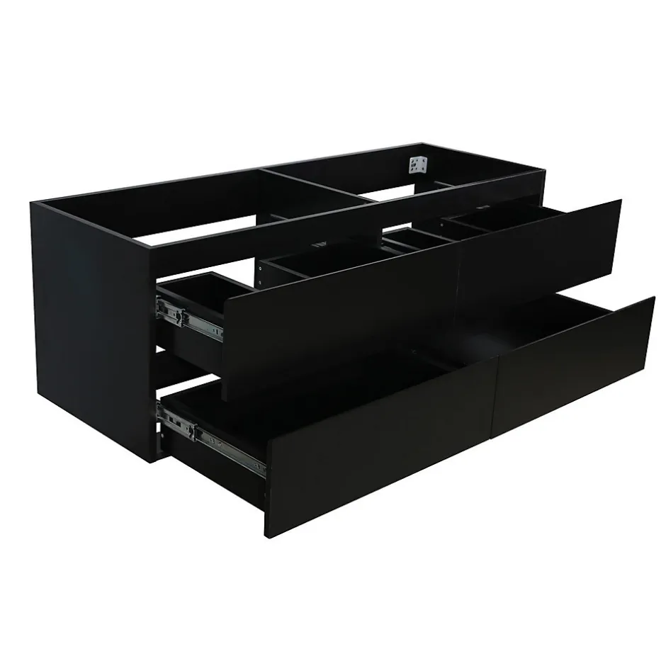 Mob-In Ensemble double vasque suspendu SORRENTO avec vasques et robinets 120 cm* Ensemble Meuble De Salle De Bains