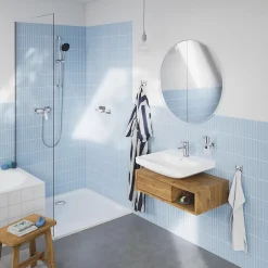 Ensemble douchette 3 jets + support + flexible chrome, Grohe Vitalio Comfort 110* Pommeau De Douche, Flexible Et Barre De Douche