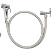 Noyon et Thiebault Ensemble douchette WC en ABS chromé, 1 robinet 3 voies et 1 flexible PVC