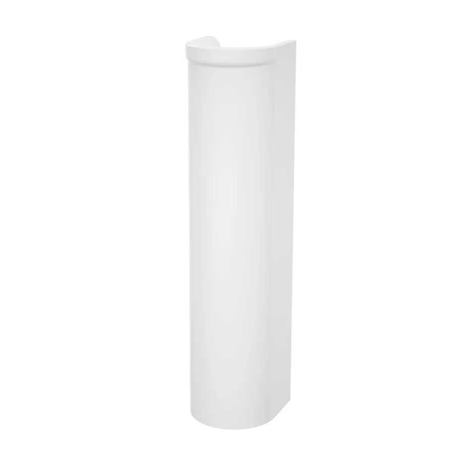 GoodHome Ensemble lavabo et colonne en céramique blanc Tasi* Lavabo