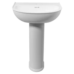 GoodHome Ensemble lavabo et colonne en céramique blanc Endell* Lavabo