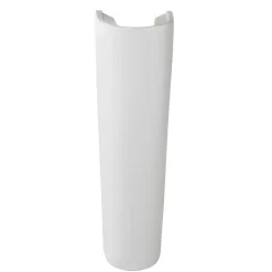 GoodHome Ensemble lavabo et colonne en céramique blanc Cavally* Lavabo