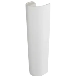 GoodHome Ensemble lavabo et colonne en céramique blanc Cavally* Lavabo