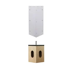 Mob-In Ensemble lave-mains angle suspendu SKINO avec robinet et armoire d'angle