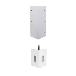 Mob-In Ensemble lave-mains angle suspendu SKINO avec robinet et armoire d'angle