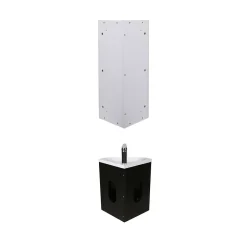 Mob-In Ensemble lave-mains d'angle SKINO + vasque + armoire de toilette