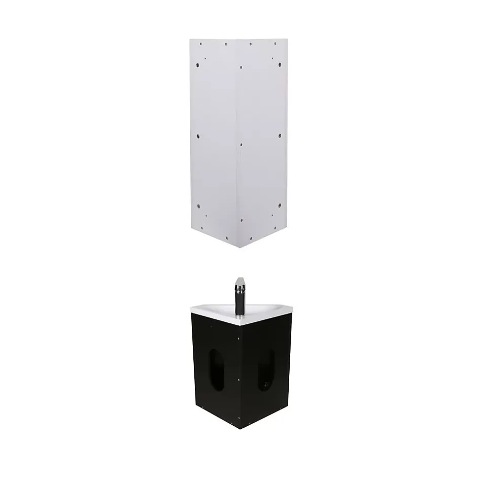 Mob-In Ensemble lave-mains d'angle SKINO + vasque + armoire de toilette