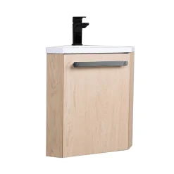 Mob-In Ensemble lave-mains d'angle suspendu SKINO avec robinet noir* Lave-Mains
