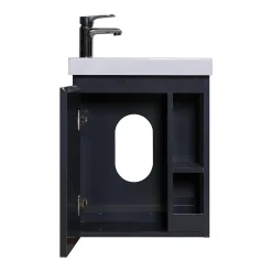 Mob-In Ensemble lave-mains HAMPTON avec rangement latéral avec robinet chromé