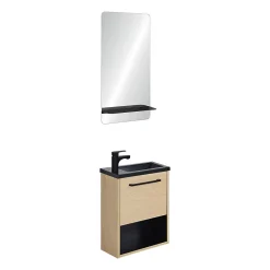 Mob-In Ensemble lave-mains NIKA avec niche et miroir tablette* Lave-Mains