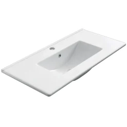 Cosyneo Ensemble meuble de salle de bain 80cm simple vasque + colonne de rangement TIRIS - blanc