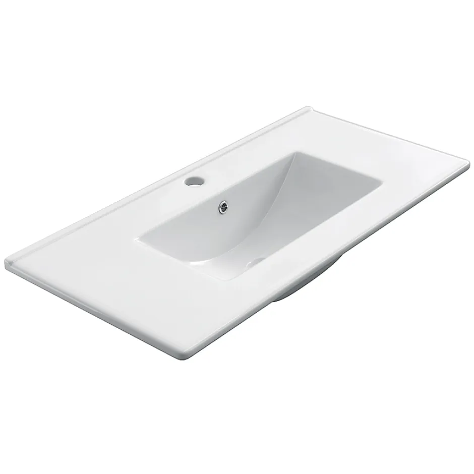Cosyneo Ensemble meuble de salle de bain 80cm simple vasque + colonne de rangement IRIS - blanc