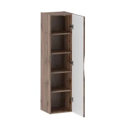 Petits-Meubles Ensemble meuble double vasque 140cm 2 niches et colonne Tao Bois* Ensemble Meuble De Salle De Bains