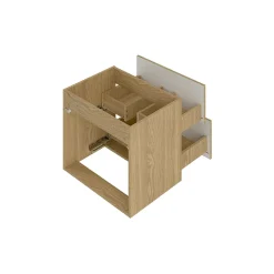Petits-Meubles Ensemble meuble double vasque 120cm et colonne Viggo Bois* Ensemble Meuble De Salle De Bains