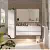 Mob-In Ensemble meuble double vasque SORRENTO 120cm avec plan céramique* Ensemble Meuble De Salle De Bains