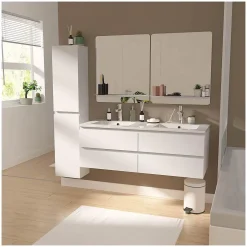 Mob-In Ensemble meuble double vasque SORRENTO 120cm avec plan céramique* Ensemble Meuble De Salle De Bains