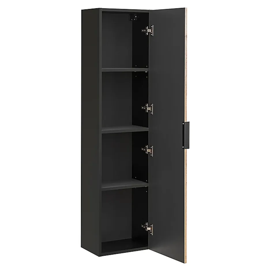 Petits-Meubles Ensemble meuble double vasque encastree 120cm et colonne Gaia Bois