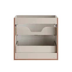 Petits-Meubles Ensemble meuble double vasque encastree 120cm et colonne Alba Cachemire