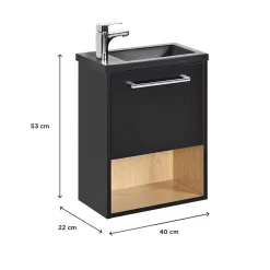 Mob-In Ensemble meuble lave-mains NIKA + robinet