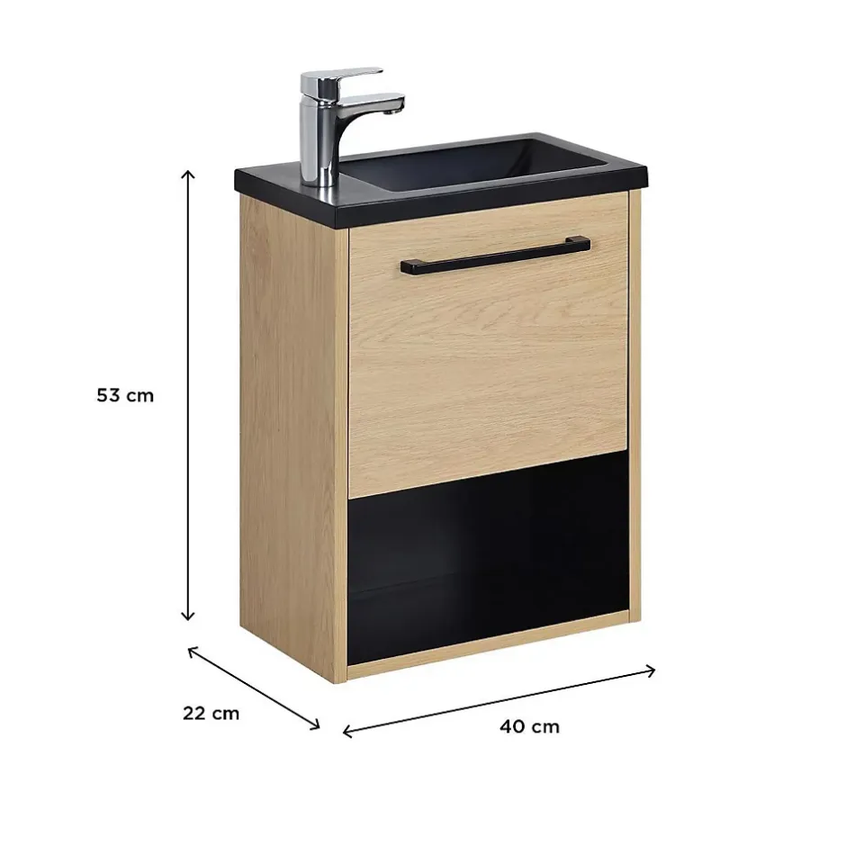 Mob-In Ensemble meuble lave-mains NIKA + robinet* Lave-Mains