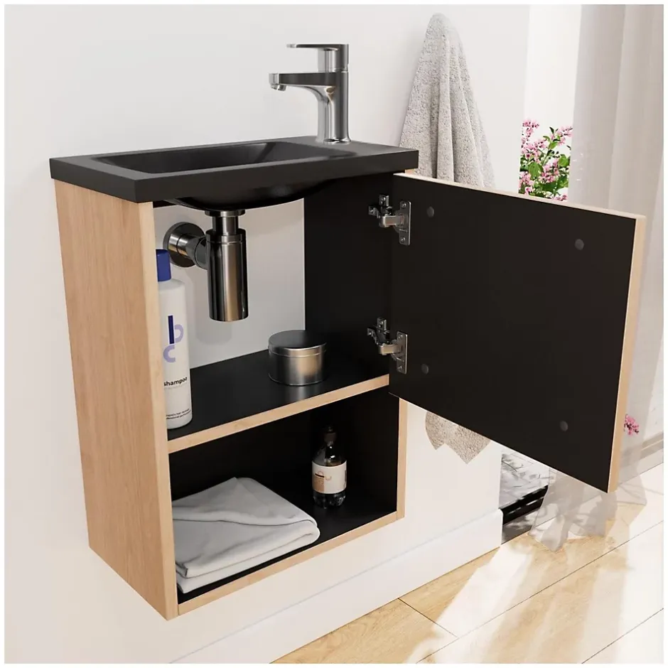 Mob-In Ensemble meuble lave-mains NIKA + robinet* Lave-Mains