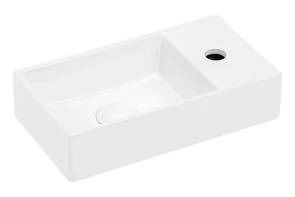 Furnidea Ensemble meuble lave-mains suspendu ADEL cachemire avec le lavabo FIKA 40 cm