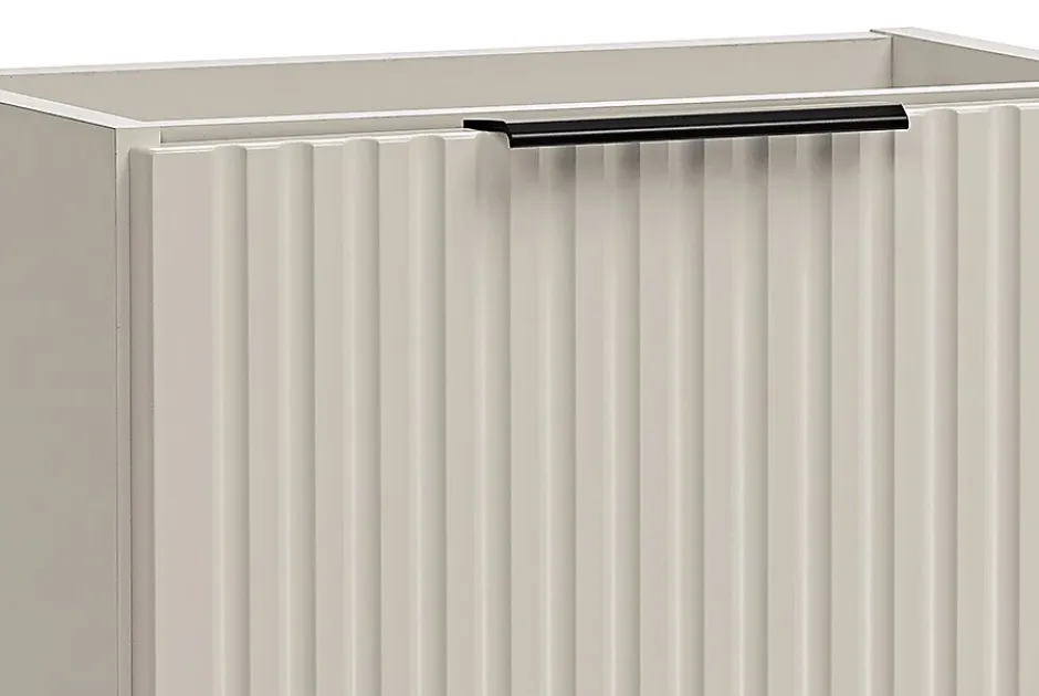 Furnidea Ensemble meuble lave-mains suspendu ADEL cachemire avec le lavabo FIKA 40 cm