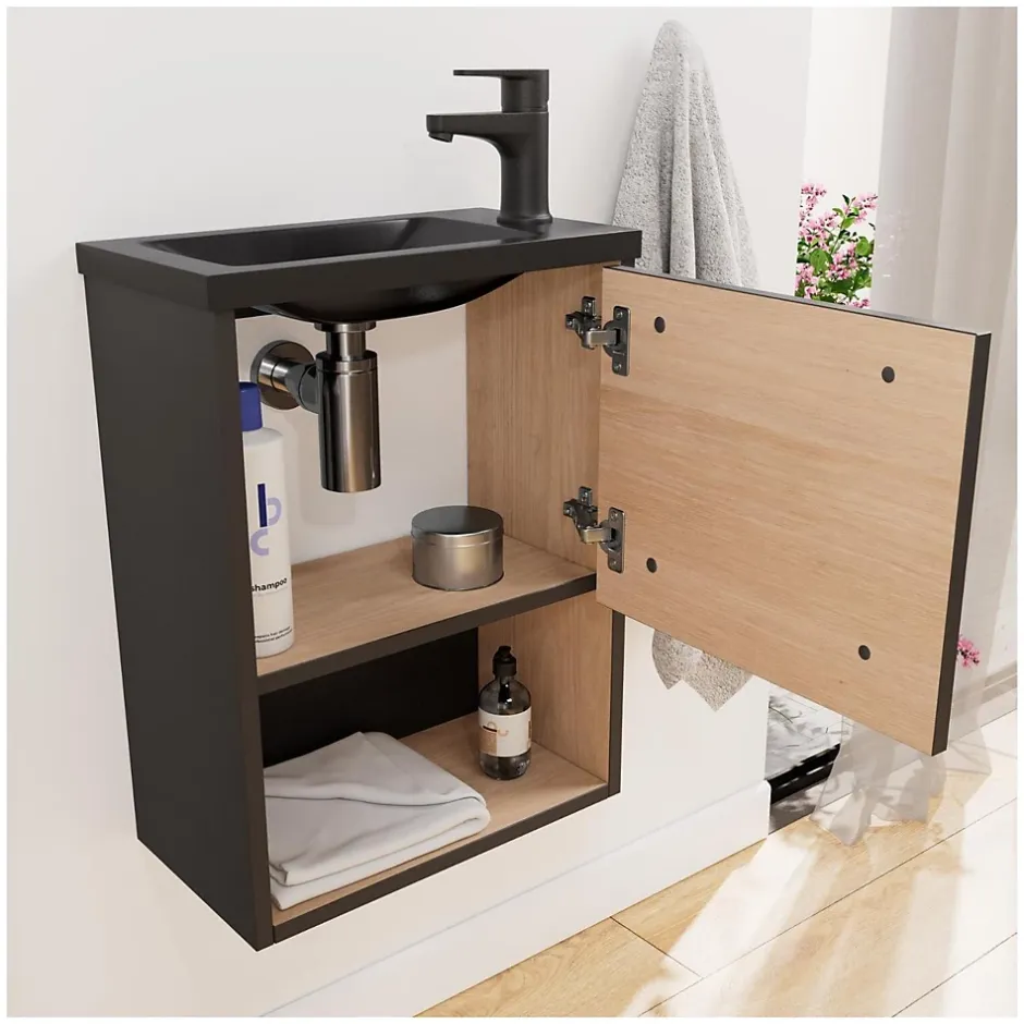 Mob-In Ensemble meuble lave-mains NIKA + robinet