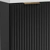 Furnidea Ensemble meuble lave-mains suspendu ADEL noir avec le lavabo FIKA 40 cm