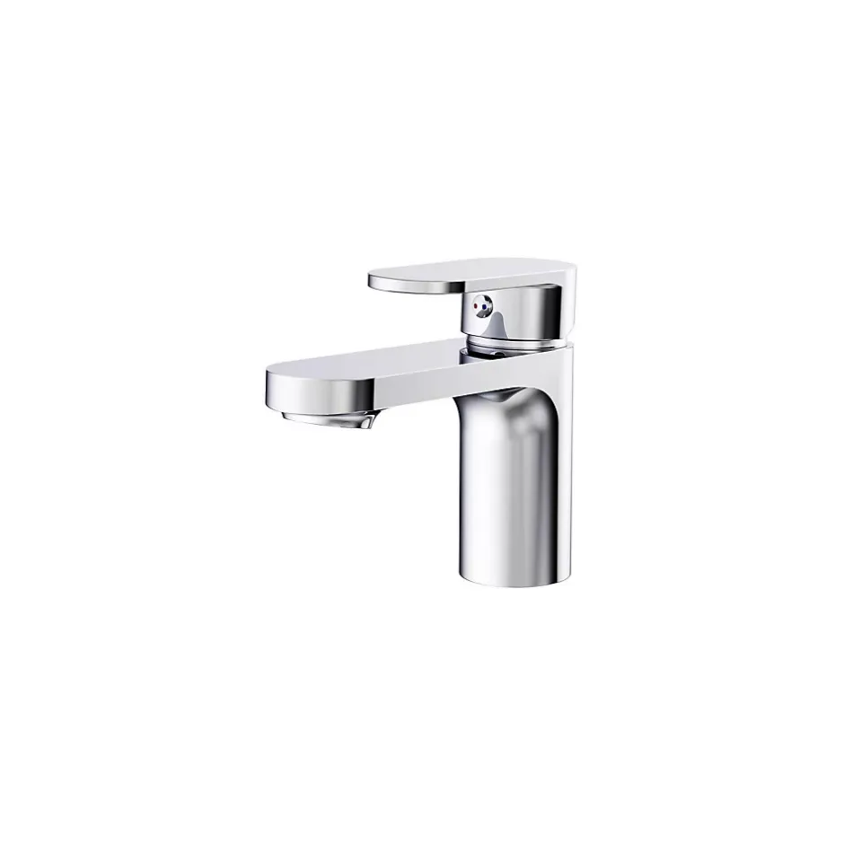 Mob-In Ensemble meuble simple vasque SORRENTO 60 cm + robinet + miroir + Colonne