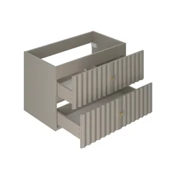 Petits-Meubles Ensemble meuble simple vasque encastree 80cm et colonne Izae Cachemire* Ensemble Meuble De Salle De Bains