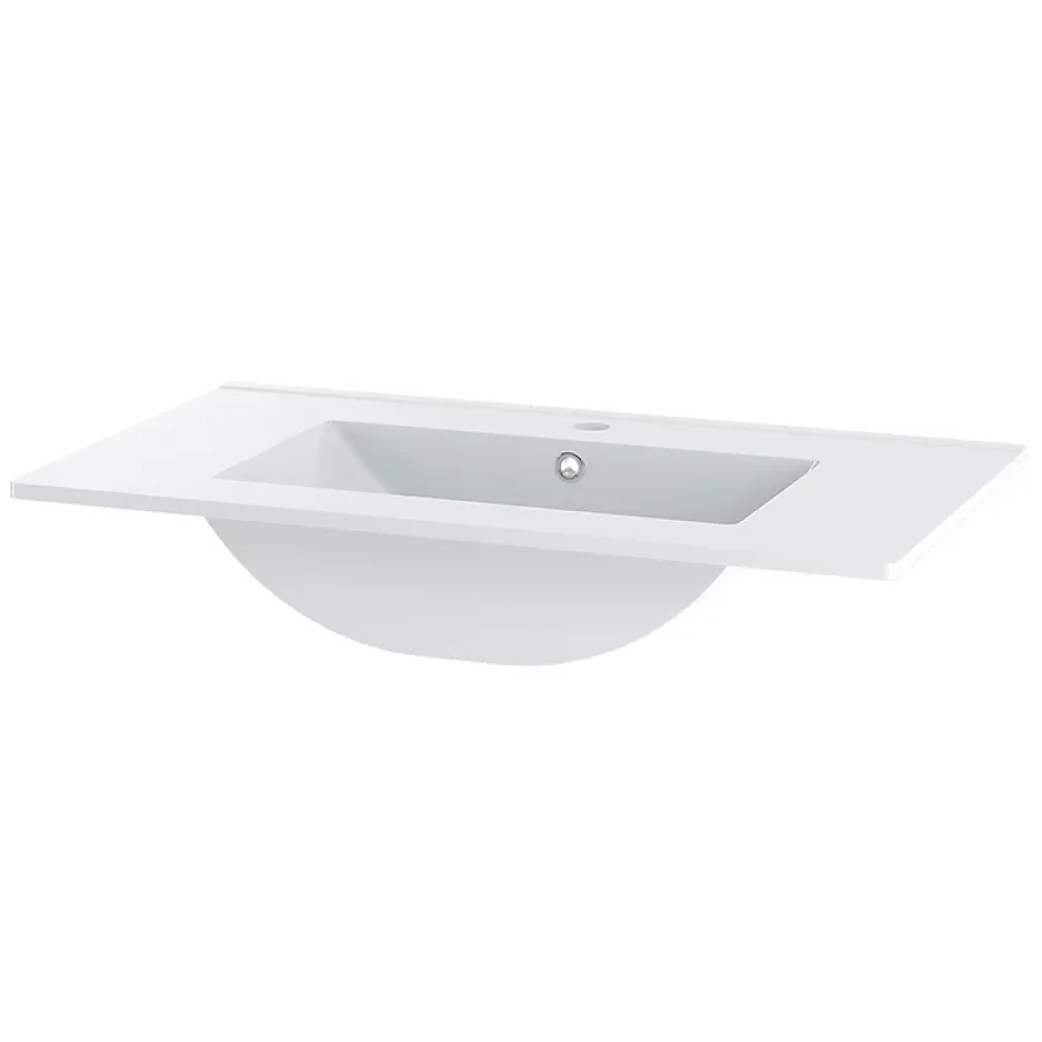 Petits-Meubles Ensemble meuble simple vasque encastree 80cm et colonne Izae Cachemire* Ensemble Meuble De Salle De Bains