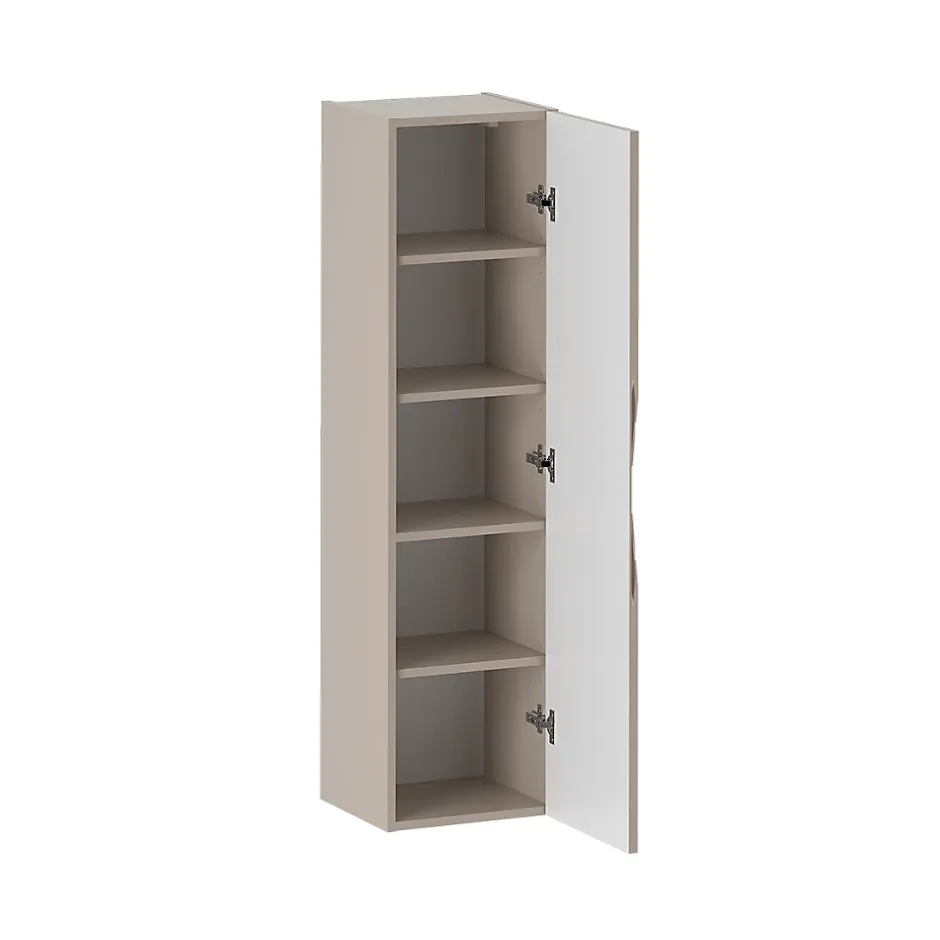 Petits-Meubles Ensemble meuble simple vasque encastree 80cm et colonne Tao Cachemire