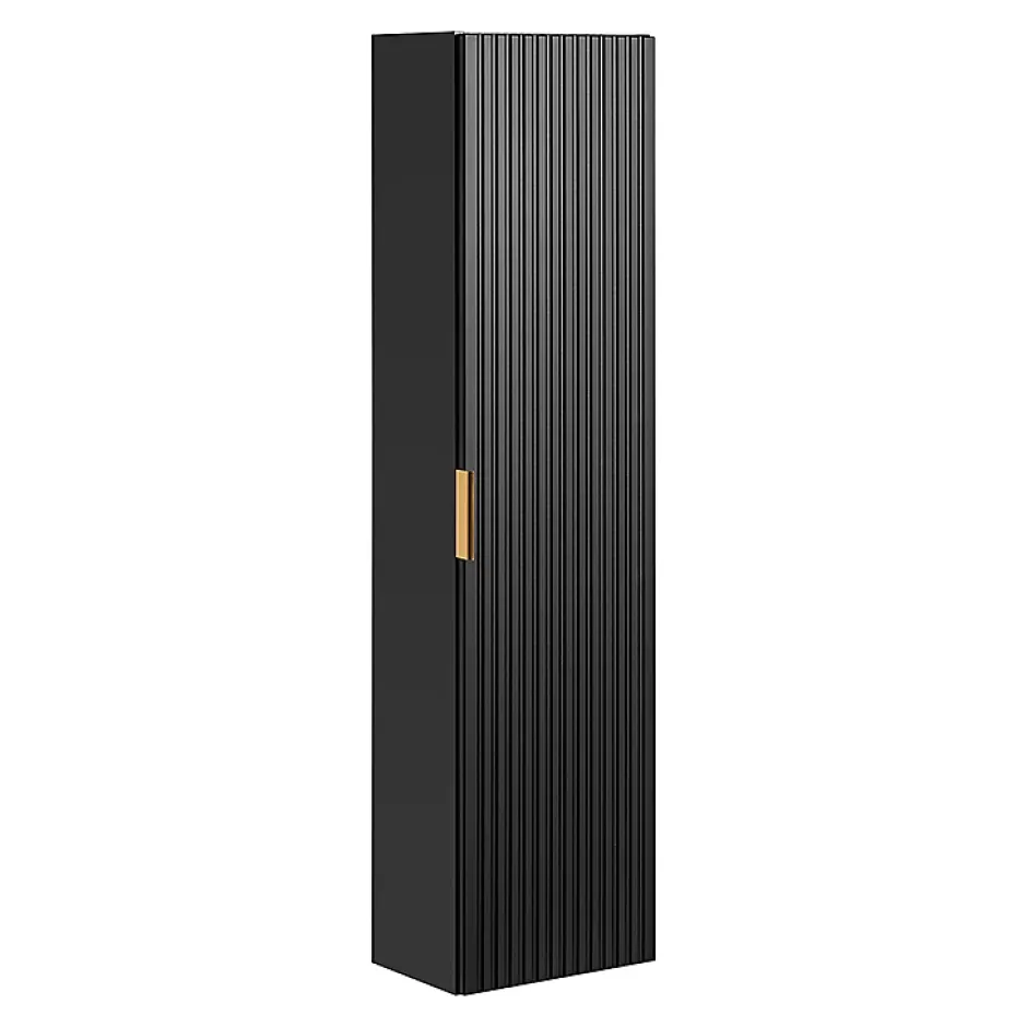 Petits-Meubles Ensemble meuble simple vasque encastree 80cm miroir LED et colonne Adriel Noir