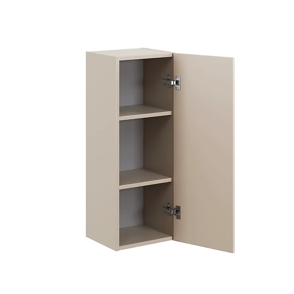 Petits-Meubles Ensemble meuble simple vasque encastree 80cm et colonne Azel Cachemire