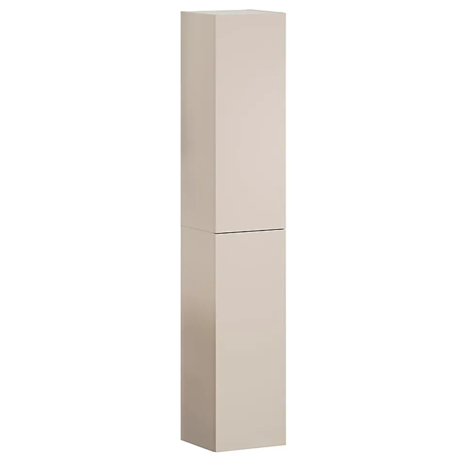 Petits-Meubles Ensemble meuble simple vasque encastree 80cm et colonne Azel Cachemire